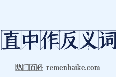 直中作反义词是什么意思的图片